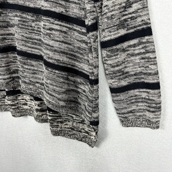 Eileen Fisher Linen Tunic Top Size Small Gray Black Striped Knit Pullover - Picture 5 of 10